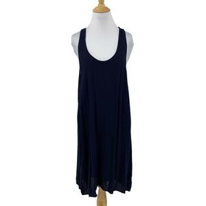 Splendid Tank Dress Womens Small Navy Double Layered Racerback Scoop Neck Lined